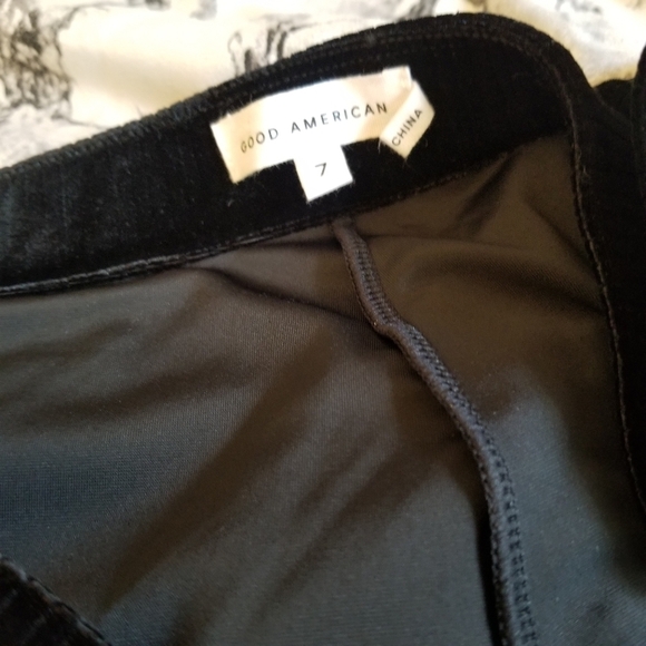 Good American Black Velour Dress Up And Down Pant - Picture 9 of 9